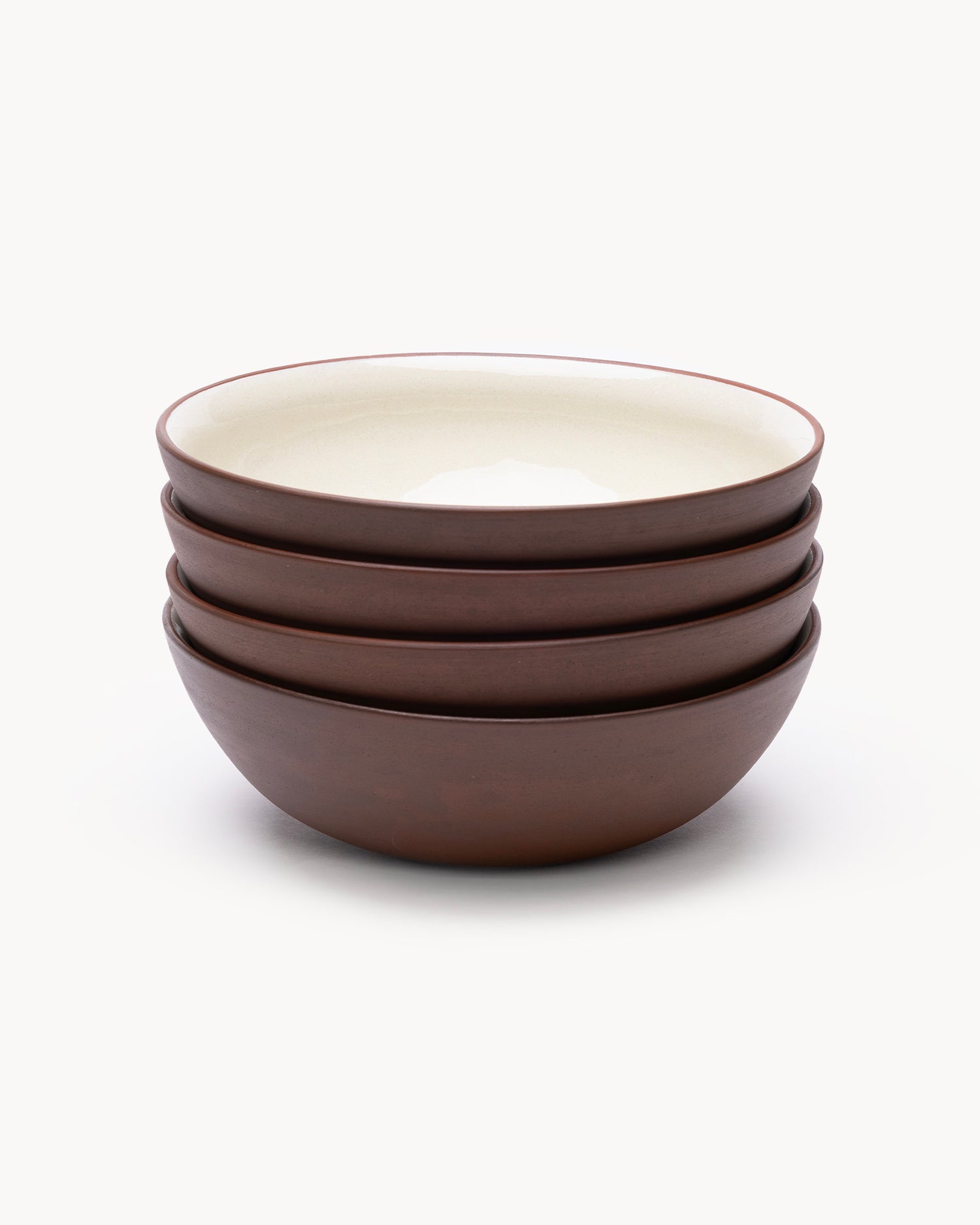 Set 4 bowl in terracotta Earth Raw