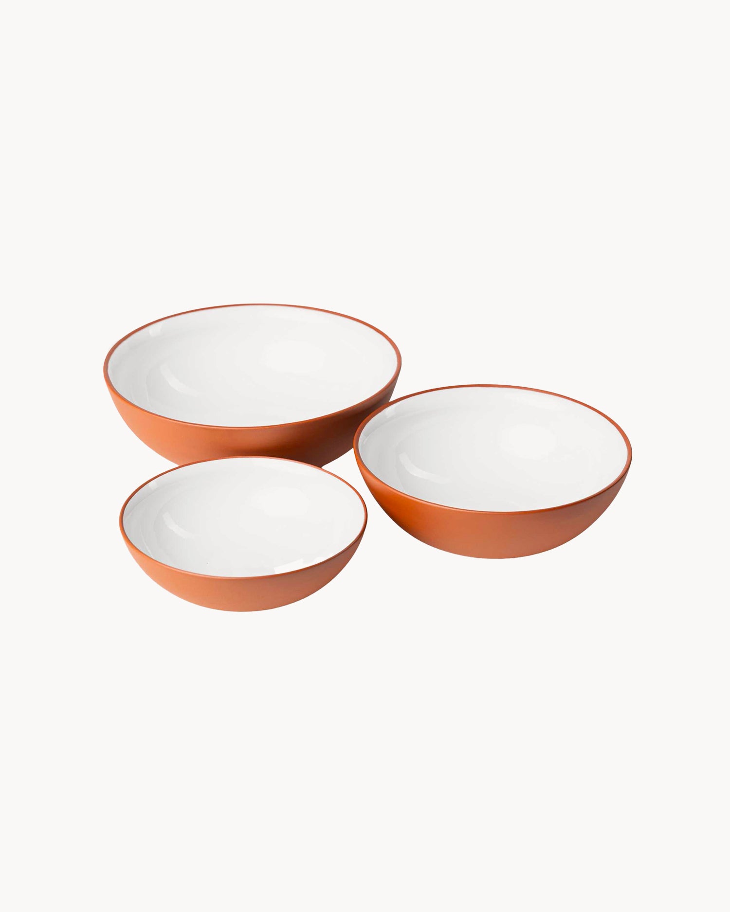 Set 3 bowl in terracotta Earth
