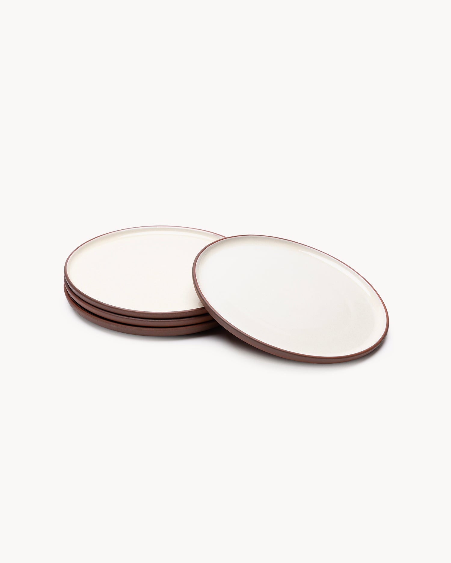 Set 4 piatti piani in terracotta Earth Raw