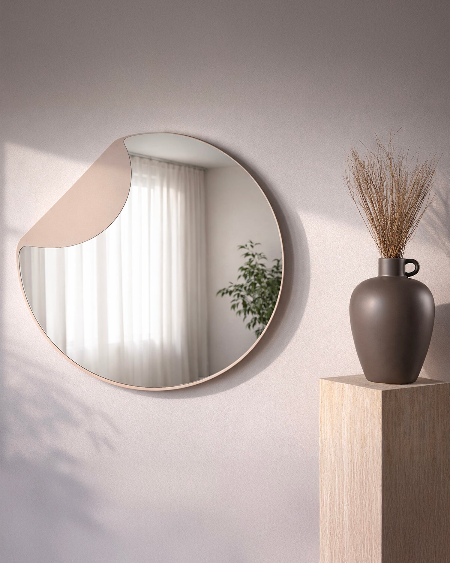 Specchio da parete rotondo Mui