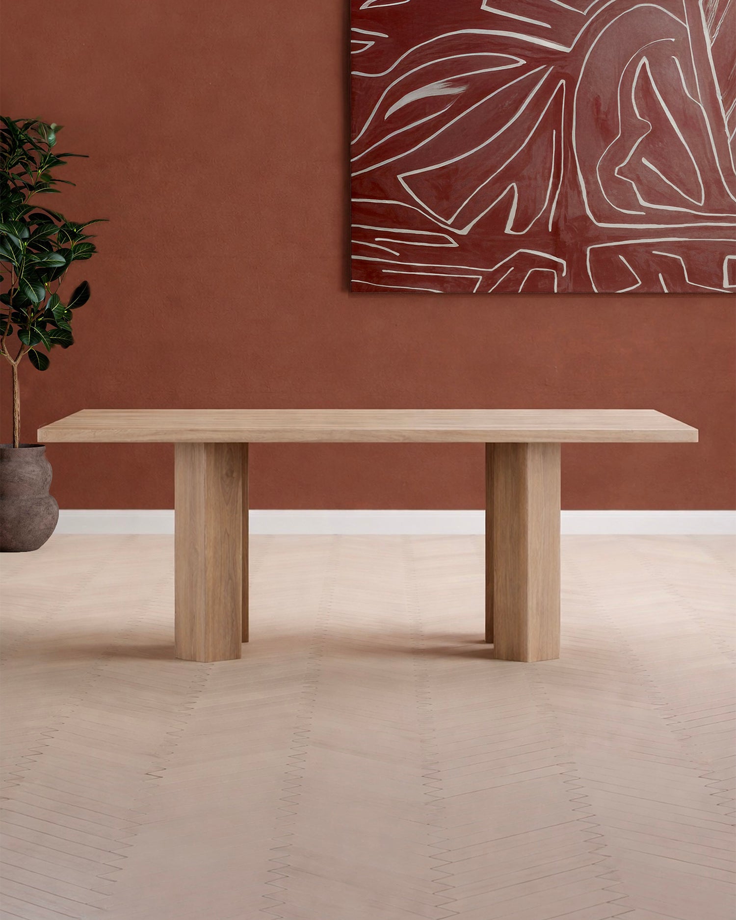 Tavolo da pranzo rettangolare in legno Lillehammer