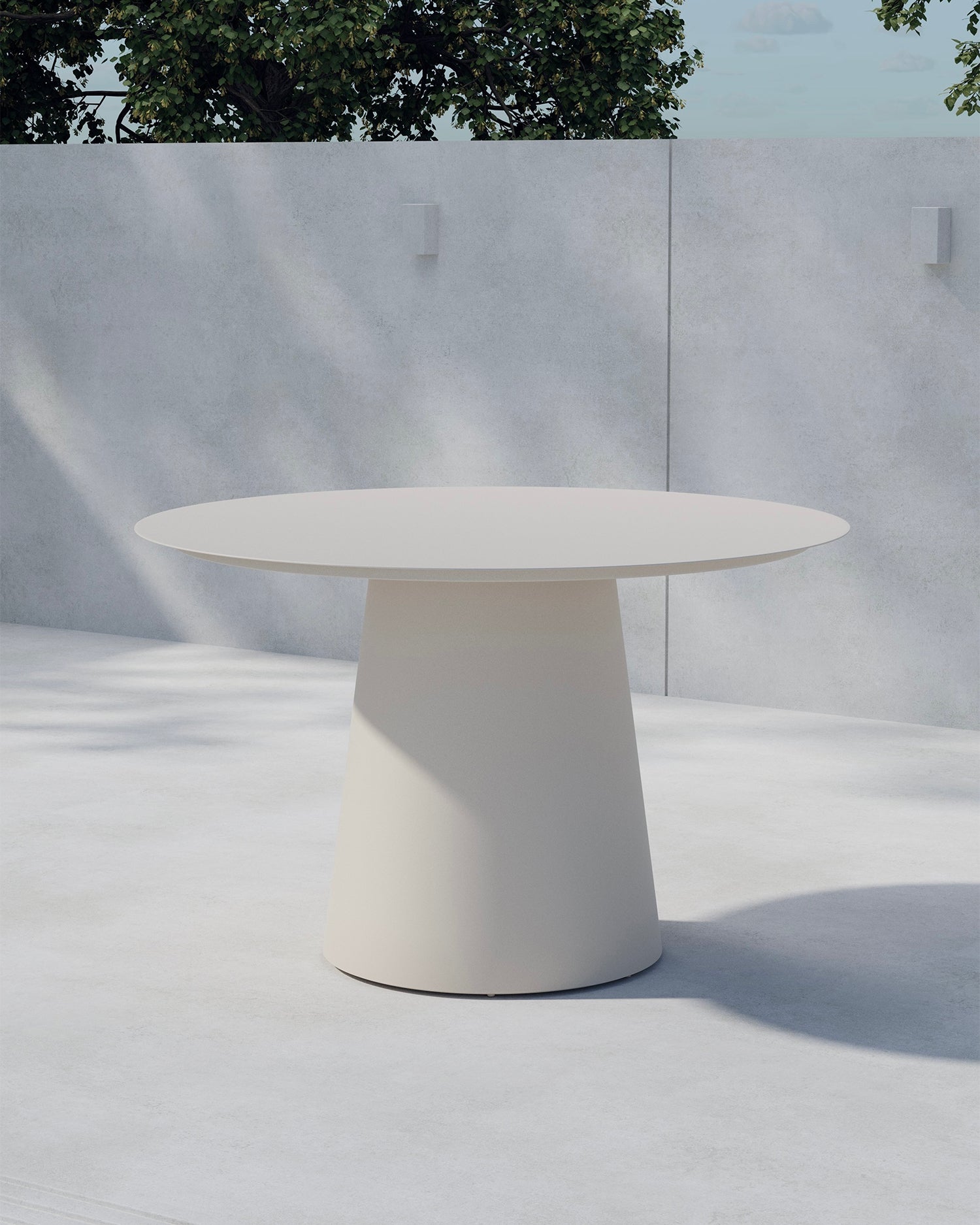 Tavolo da pranzo rotondo in alluminio Lanzo