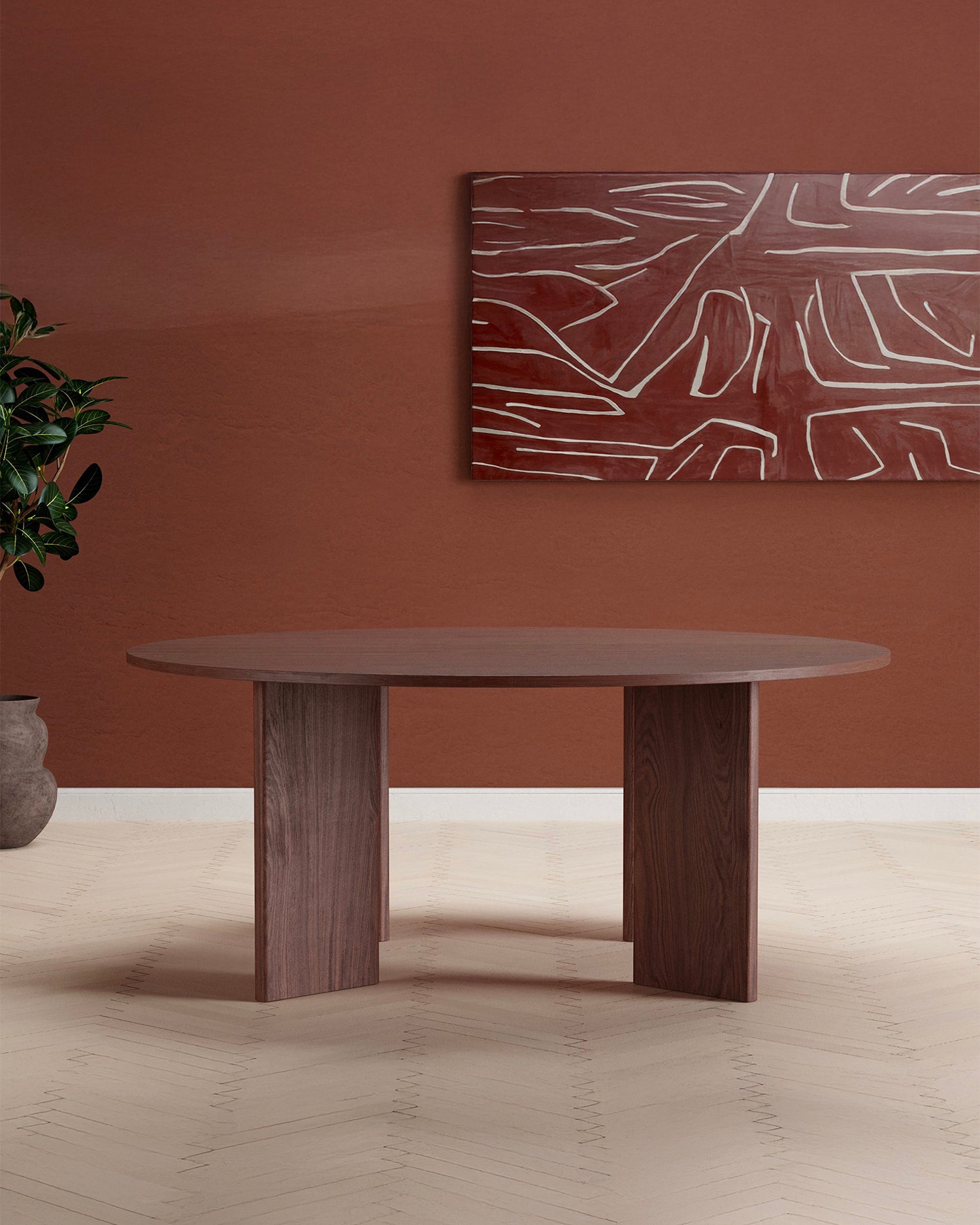 Tavolo da pranzo rotondo in legno Graos