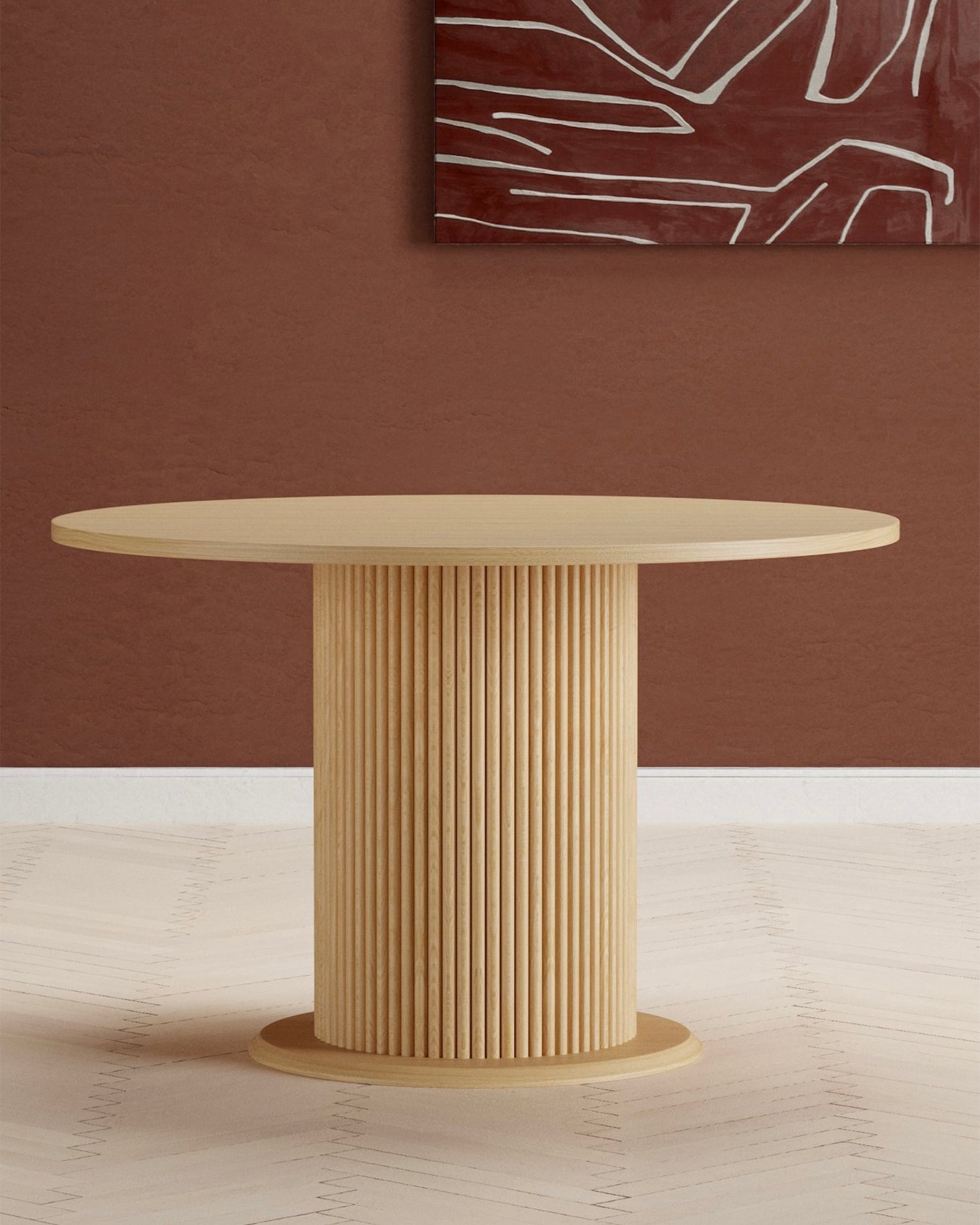 Tavolo da pranzo rotondo in legno Reko