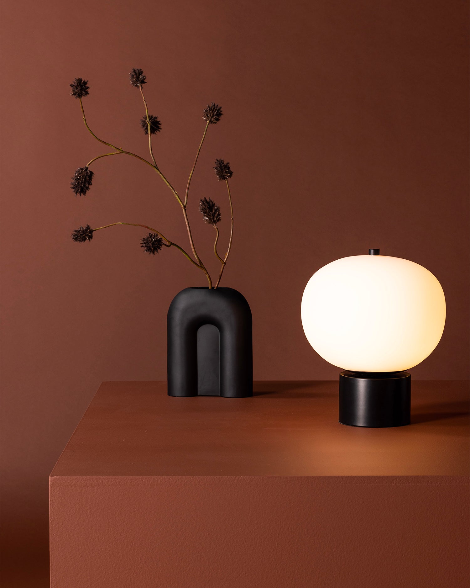 Lampada da tavolo in vetro e metallo Cholet