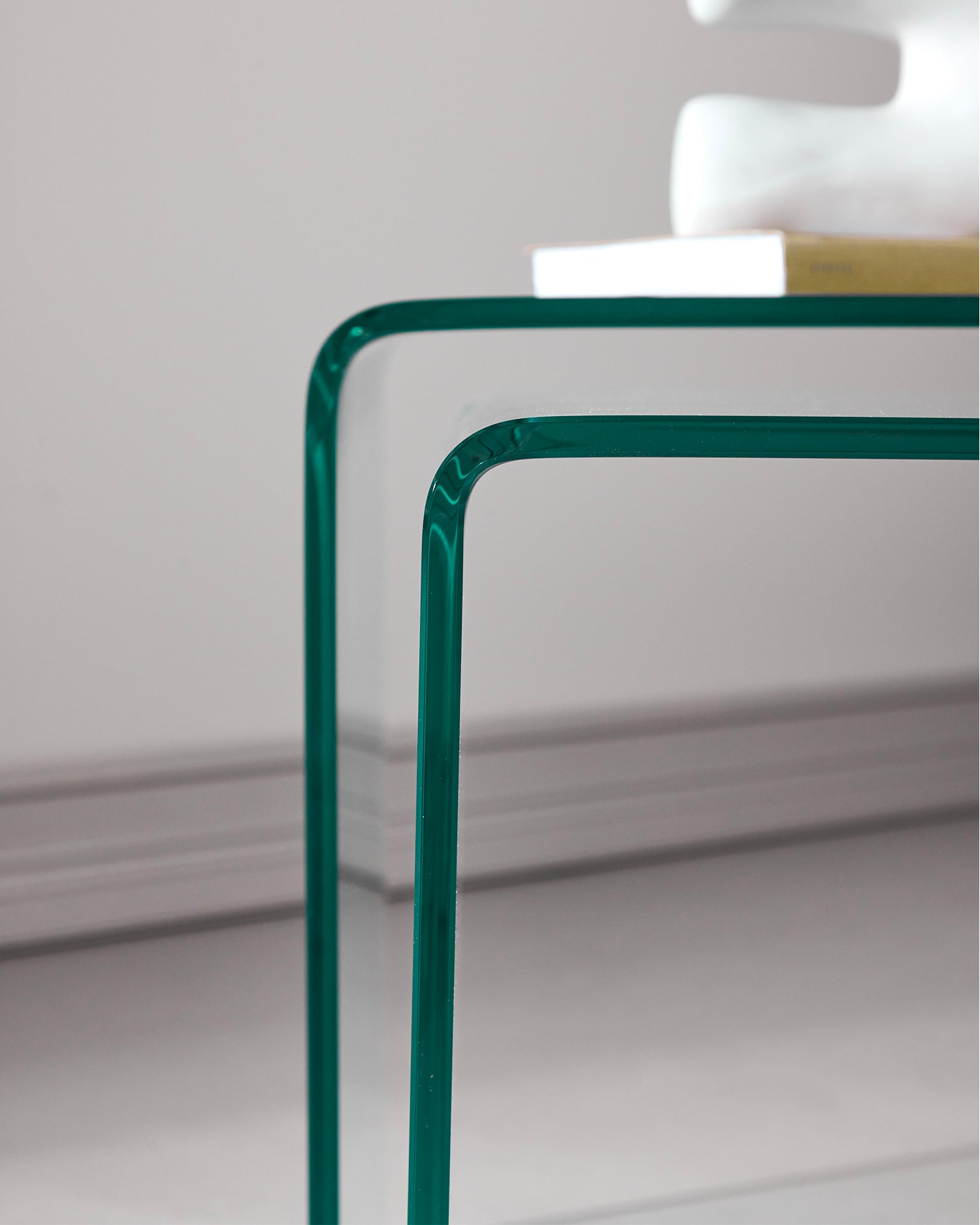 Set 2 tavolini in vetro Telem