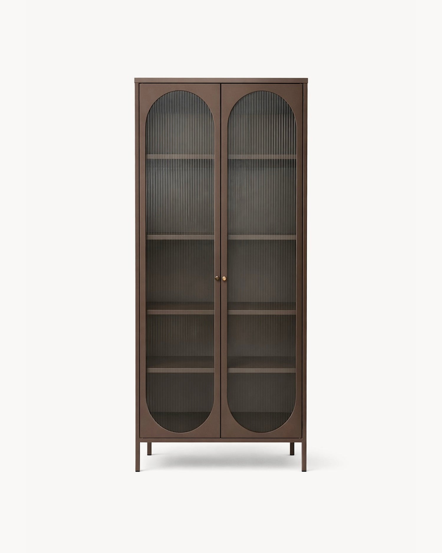 Vetrina in acciaio e vetro ondulato Lima