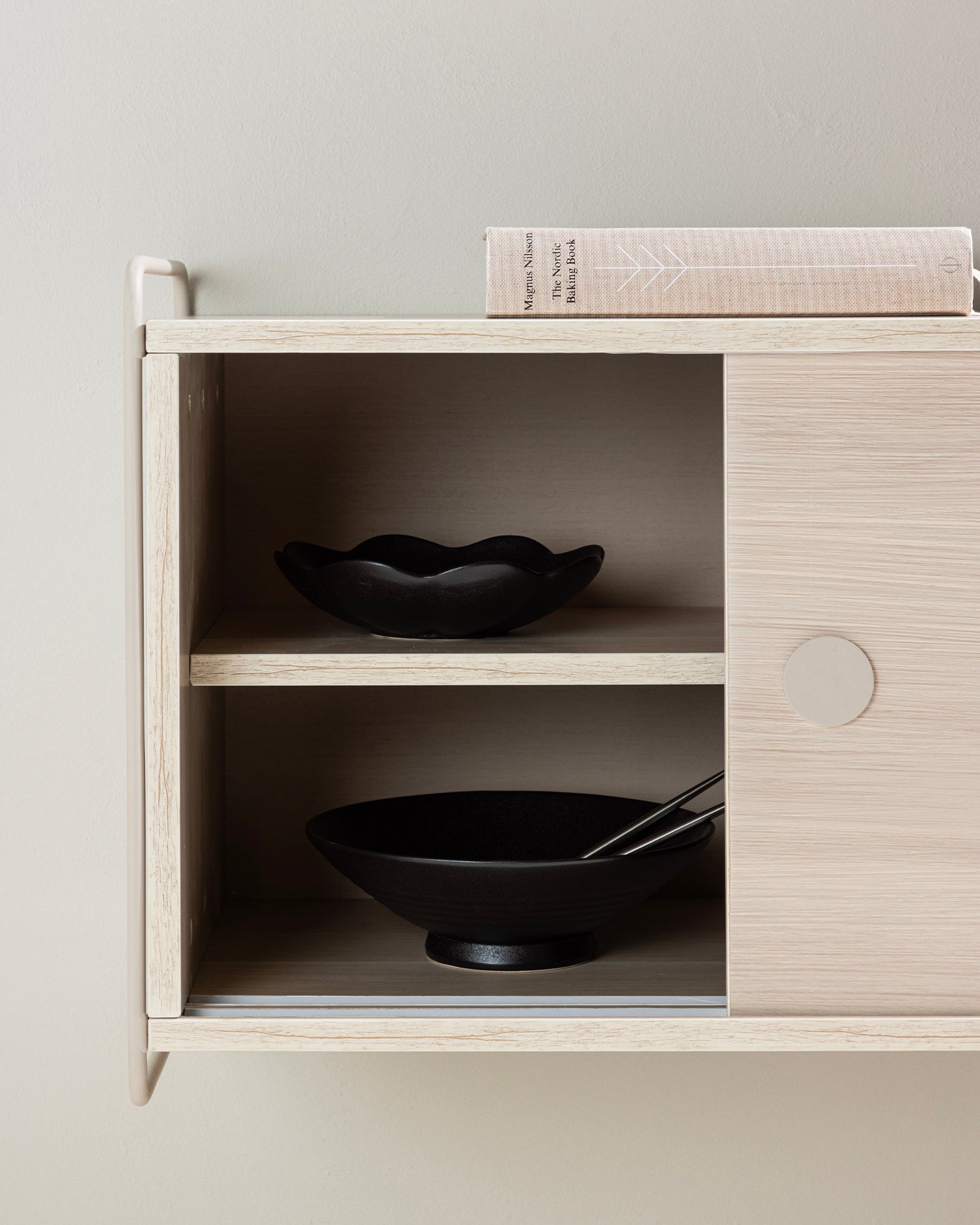 Credenza da parete in legno e acciaio Paris