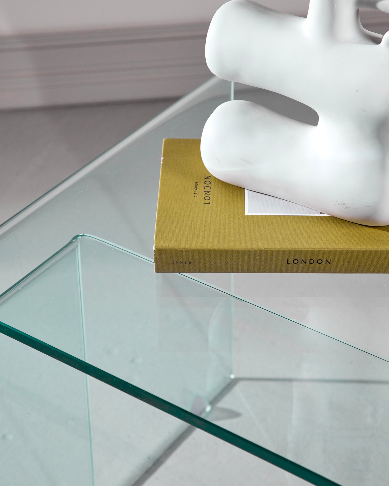 Set 2 tavolini in vetro Telem