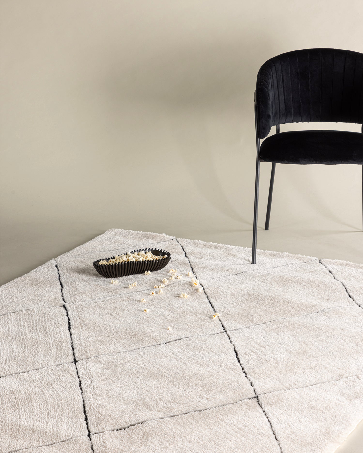 Tappeto rettangolare con motivo a quadri Patrik