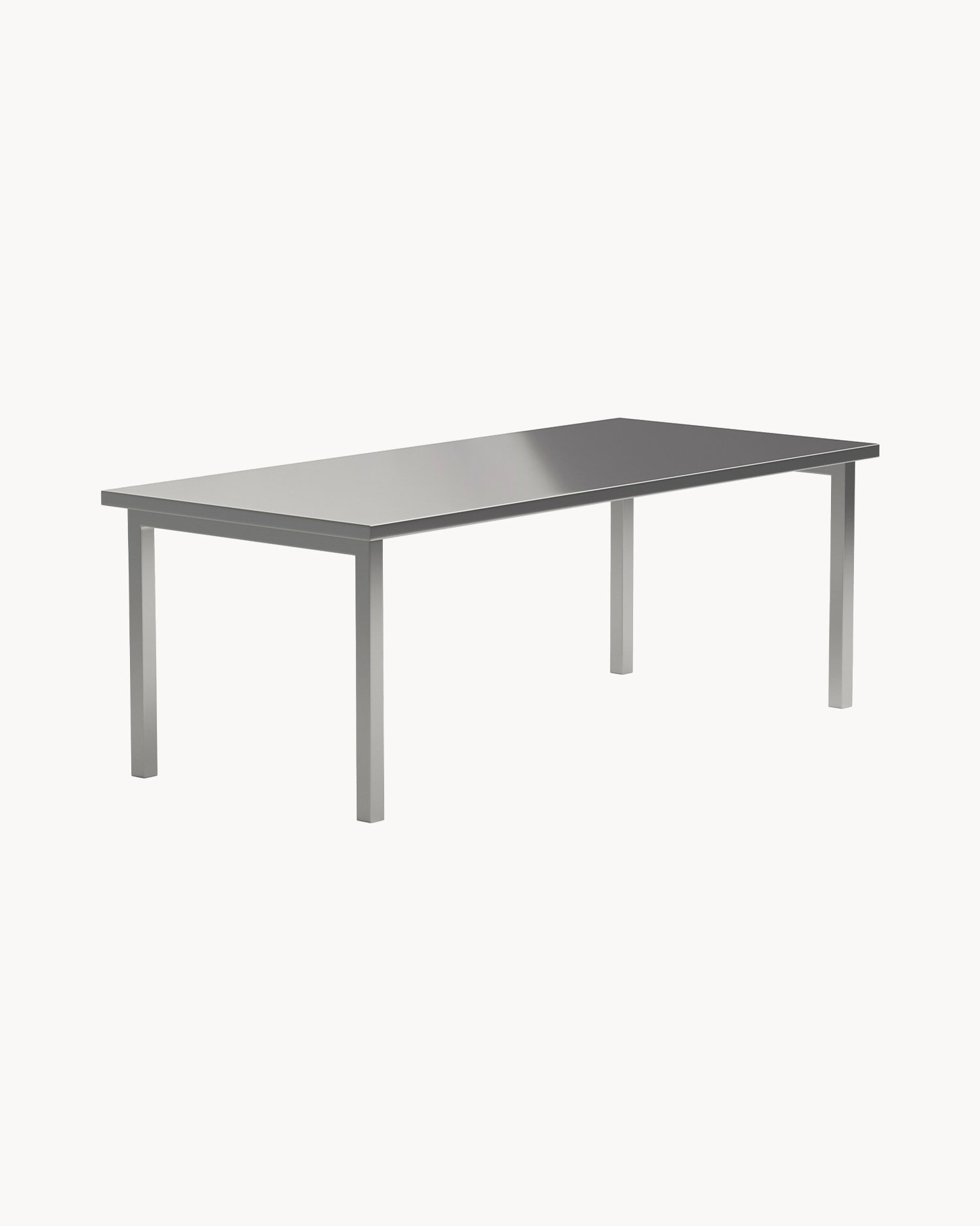 Tavolo da pranzo rettangolare in acciaio Cilo