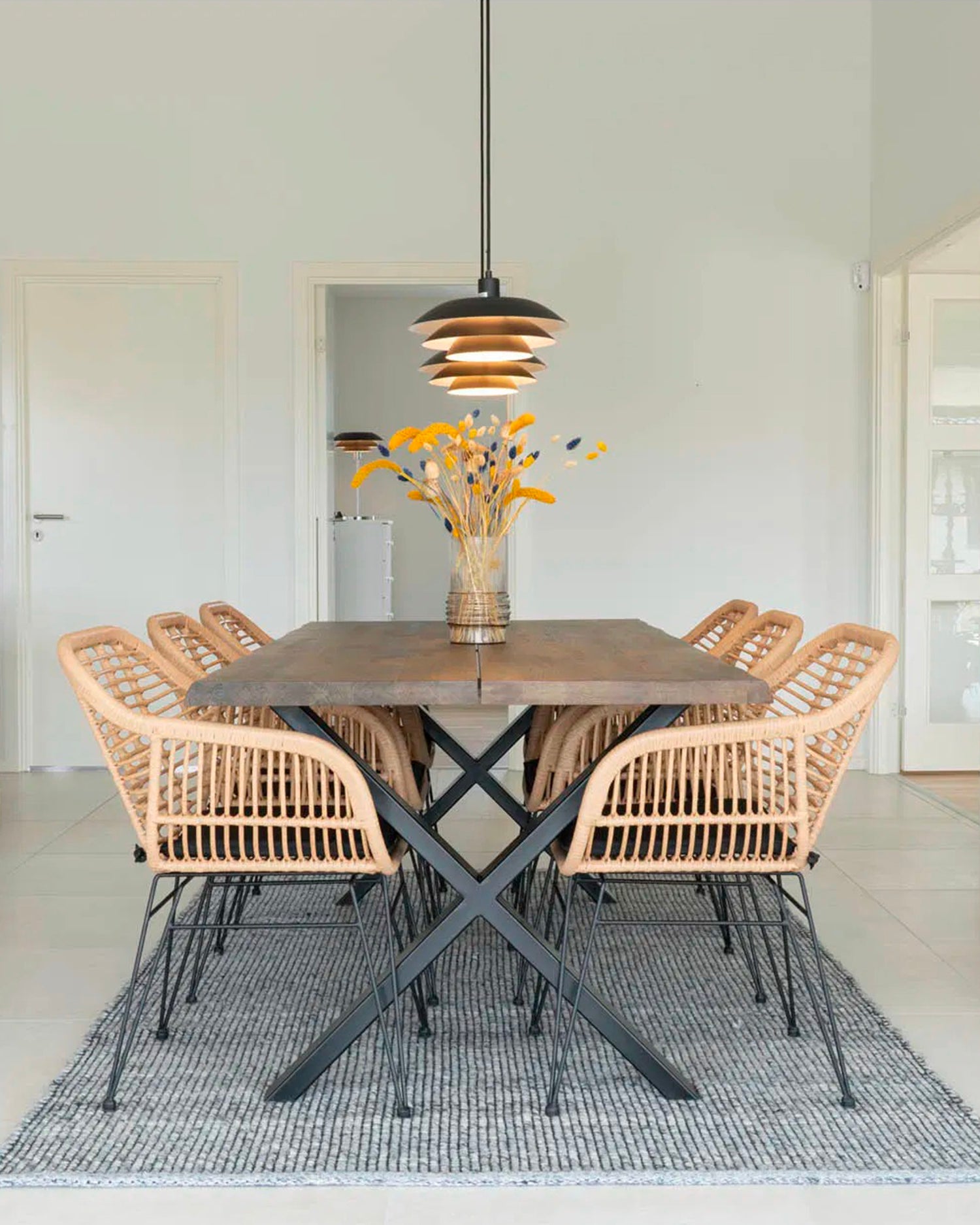 Set 2 sedie da esterno in rattan sintetico Vivienne