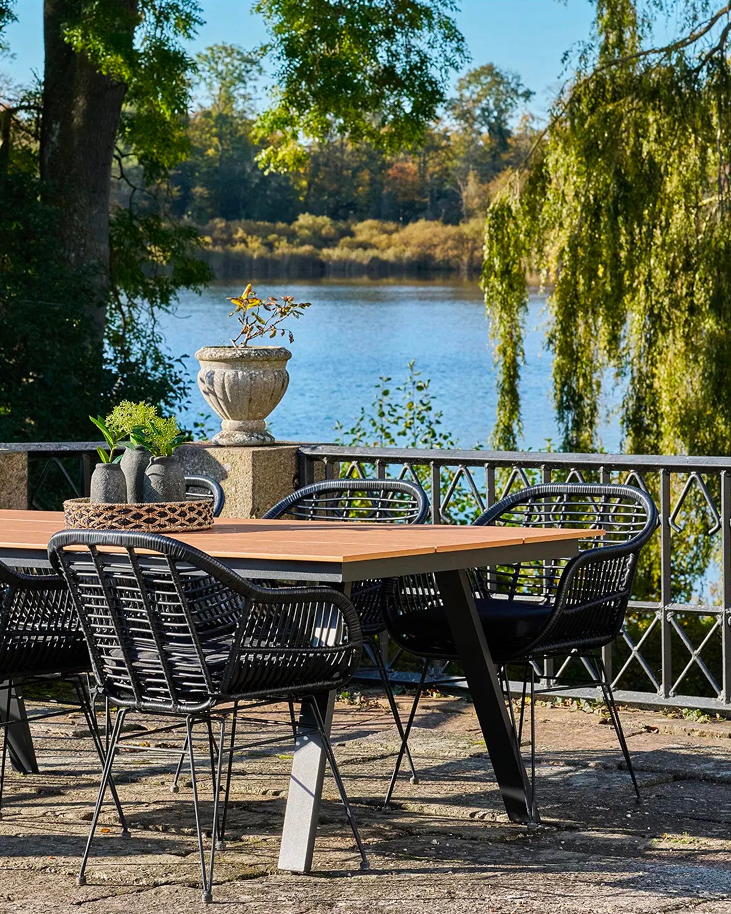 Set 2 sedie da esterno in rattan sintetico Vivienne