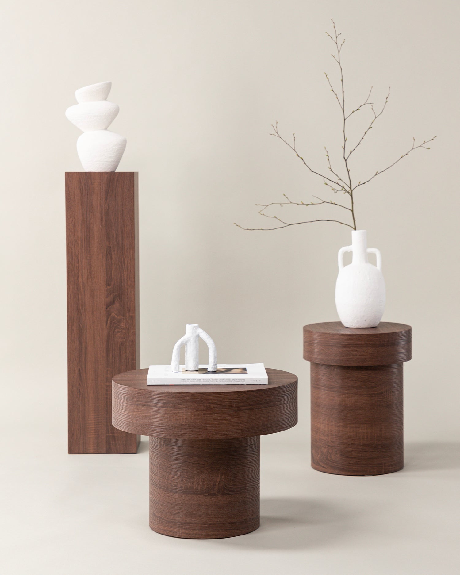Tavolino rotondo in legno Malung