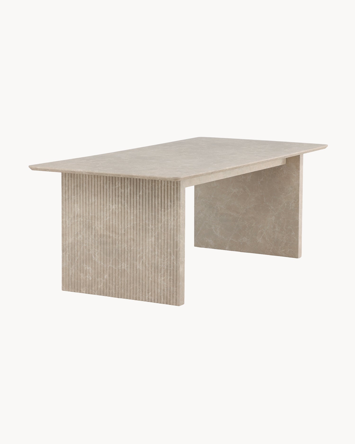 Tavolo da pranzo rettangolare effetto pietra Vail