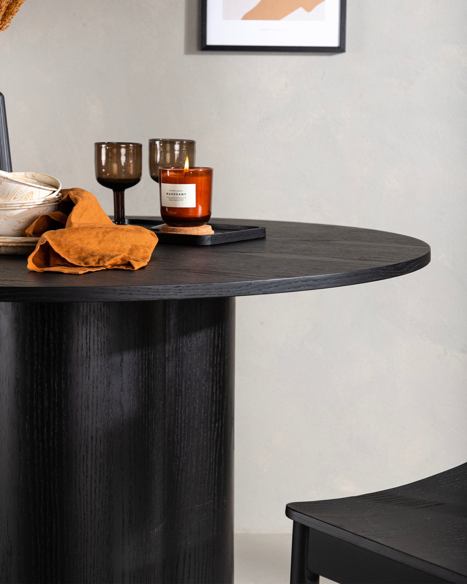 Tavolo da pranzo rotondo in legno Olivia