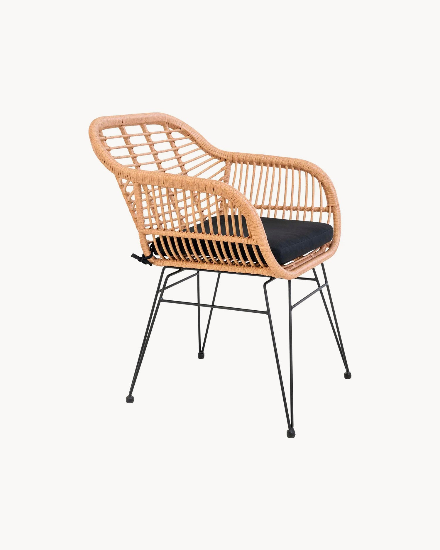 Set 2 sedie da esterno in rattan sintetico Vivienne