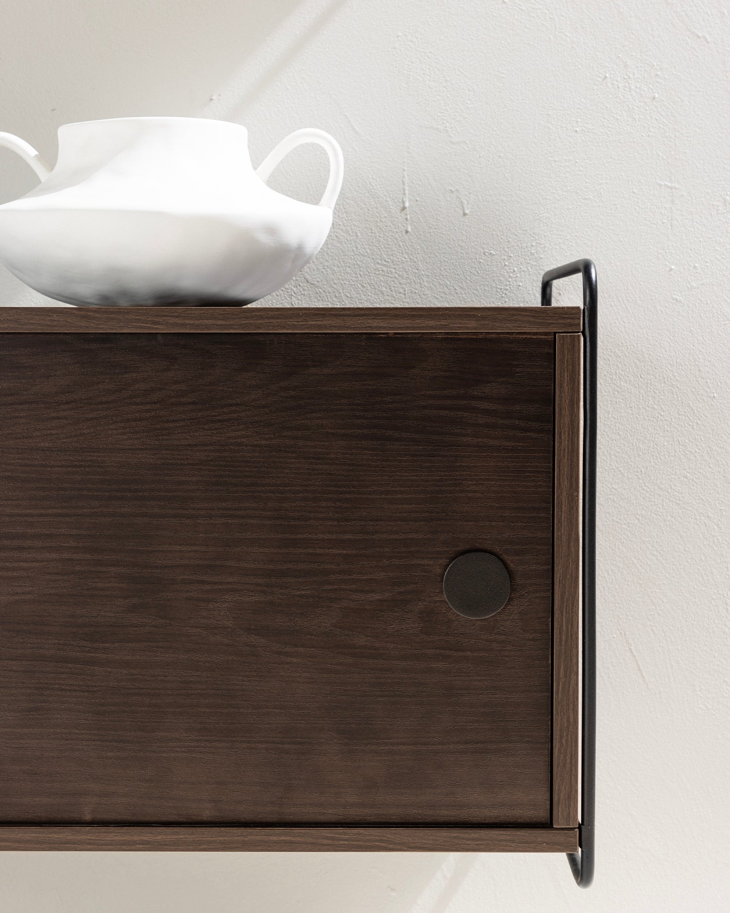 Credenza da parete in legno e acciaio Paris