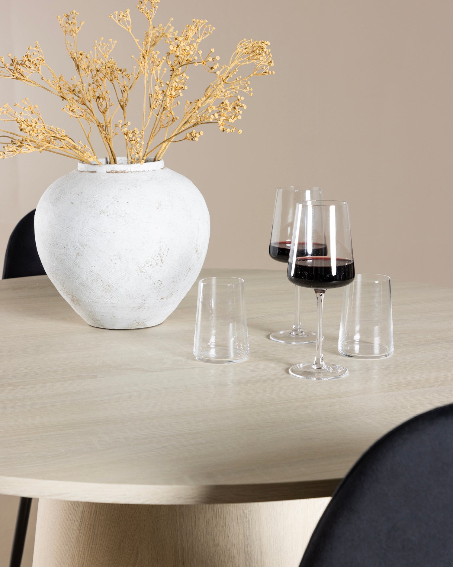 Tavolo da pranzo rotondo effetto legno Lanzo