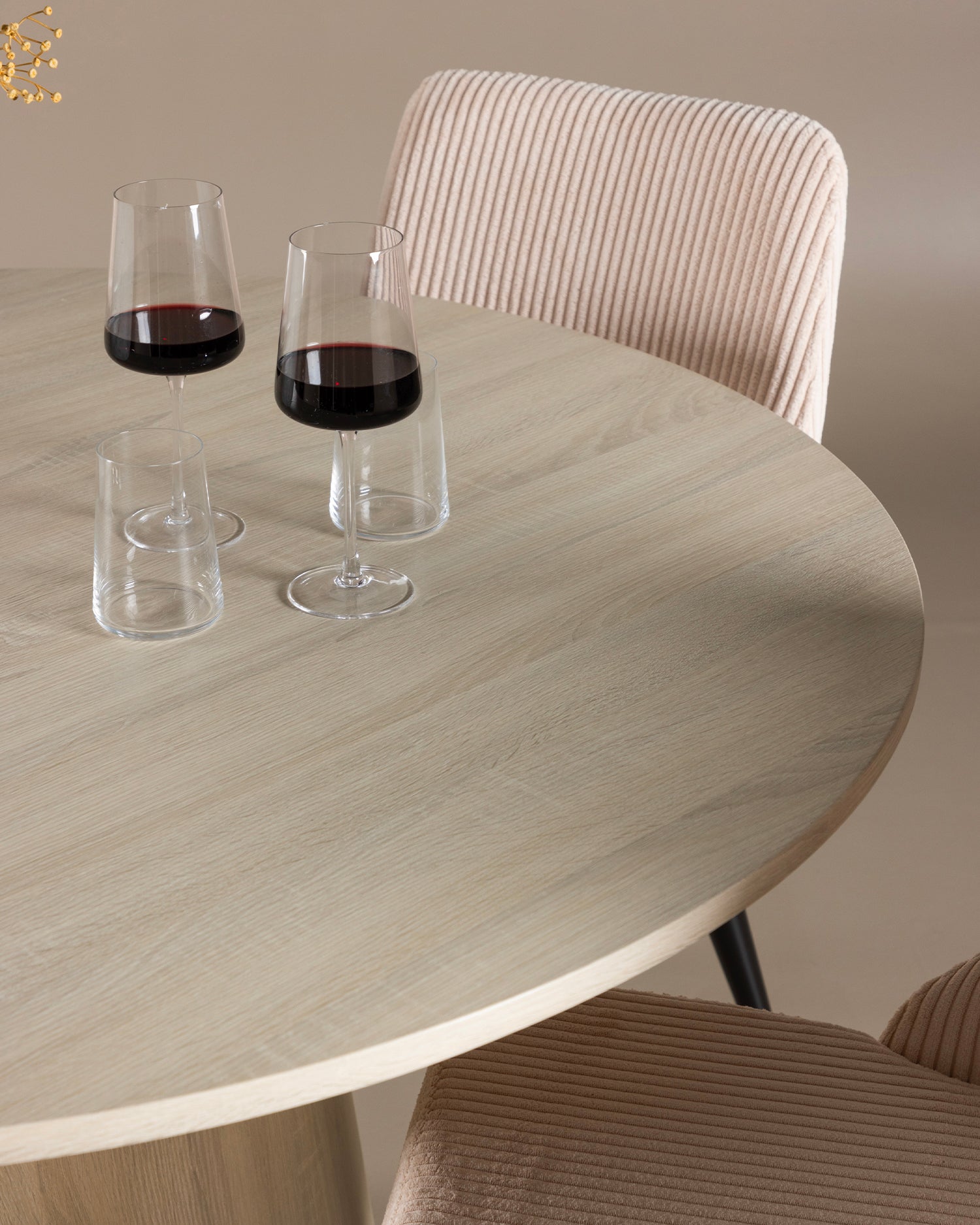 Tavolo da pranzo rotondo effetto legno Lanzo