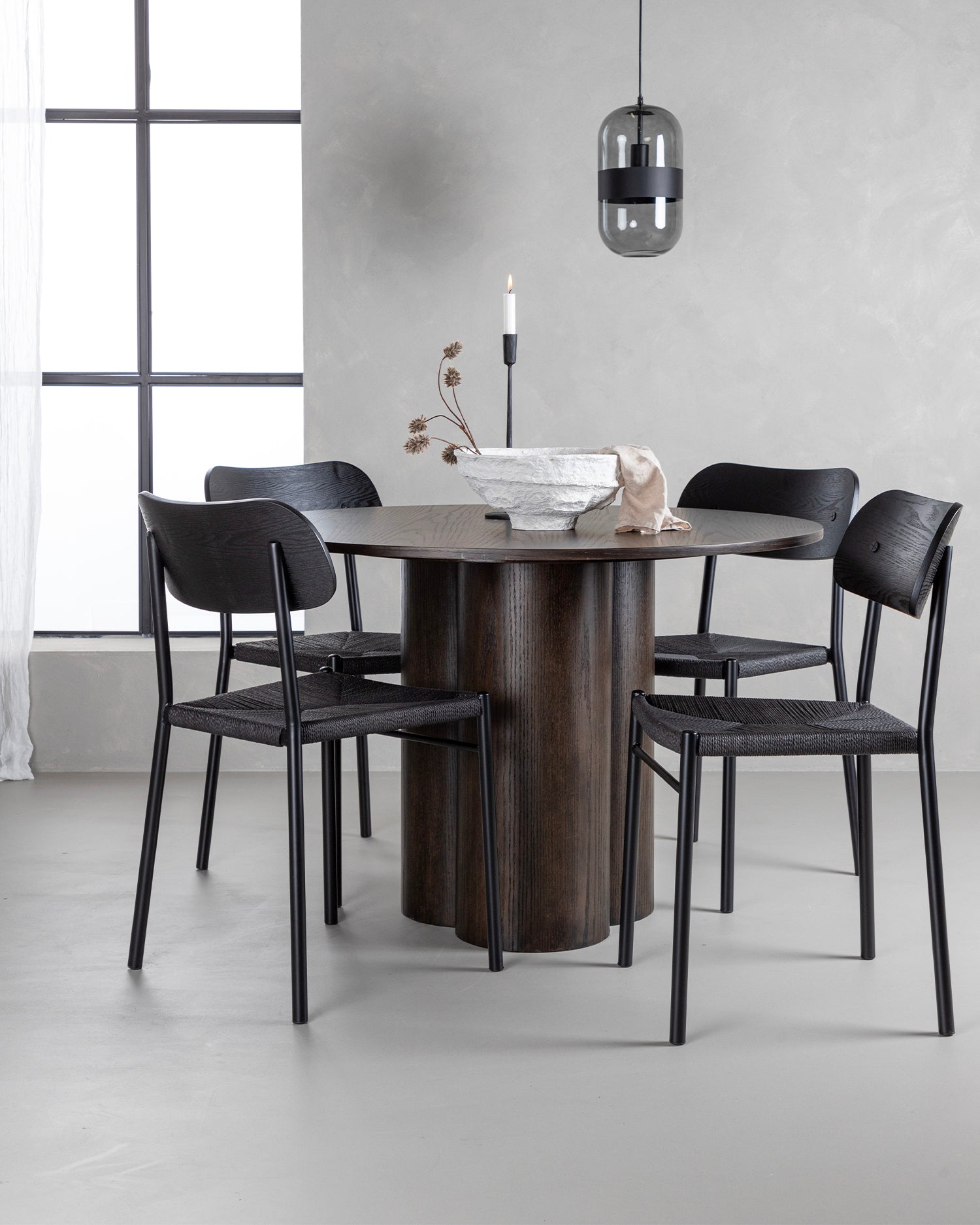 Tavolo da pranzo rotondo in legno Olivia