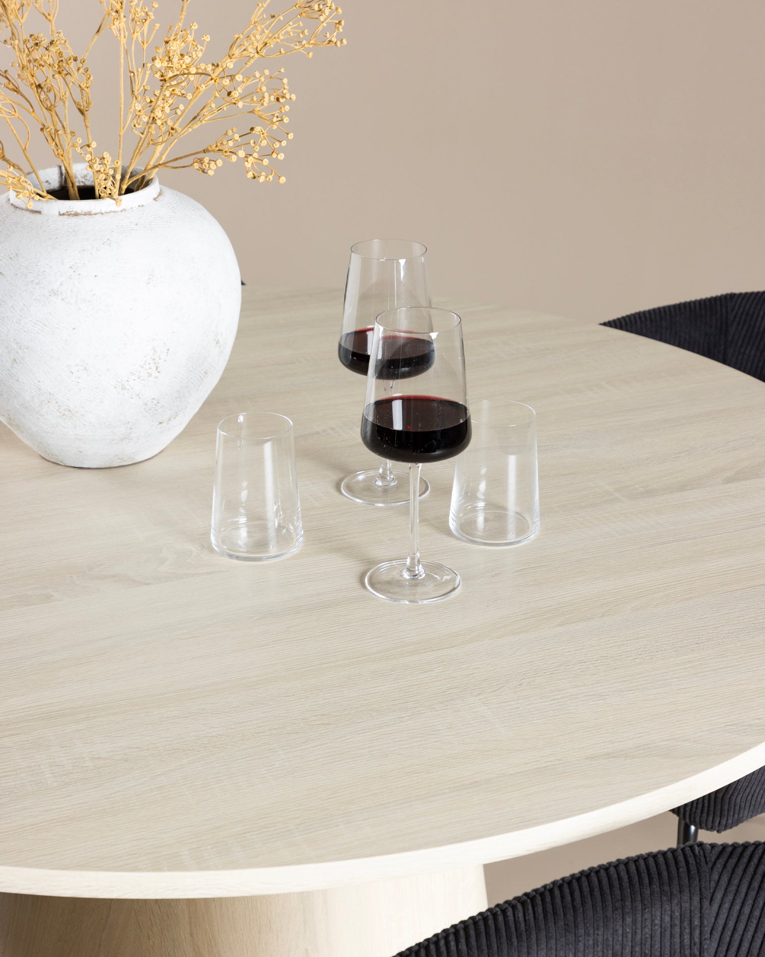 Tavolo da pranzo rotondo effetto legno Lanzo