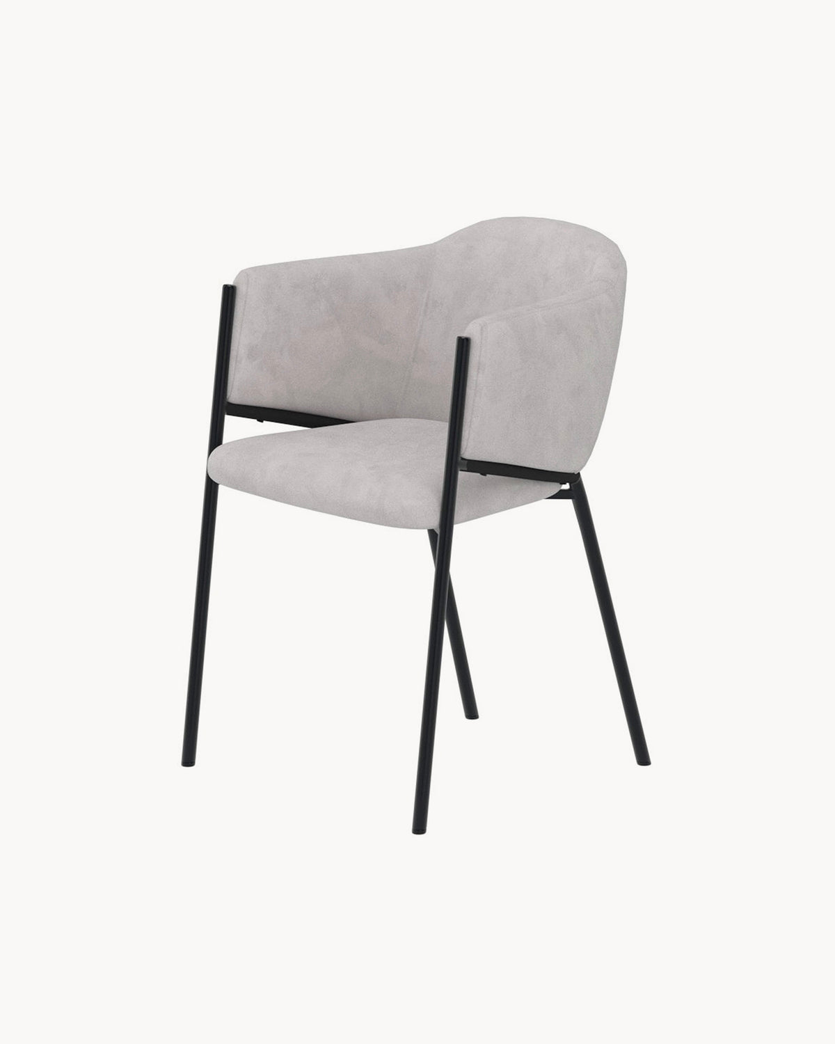 Set 2 sedie da pranzo imbottite con braccioli Evelina