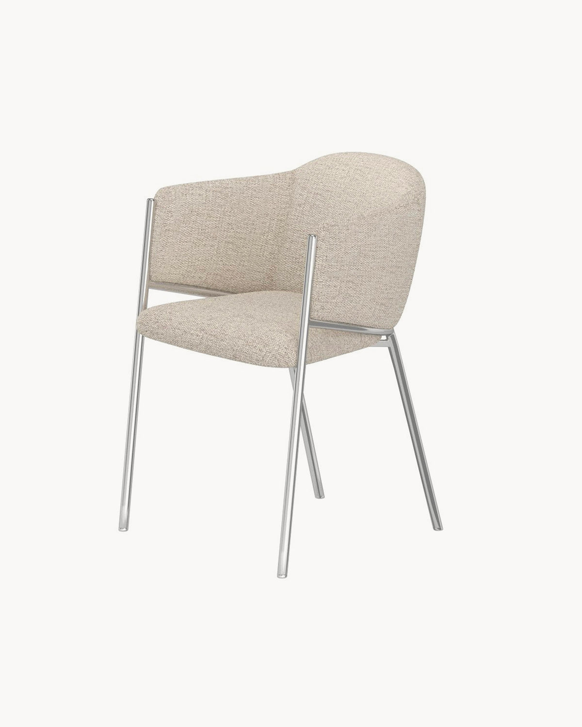 Set 2 sedie da pranzo imbottite con braccioli Evelina