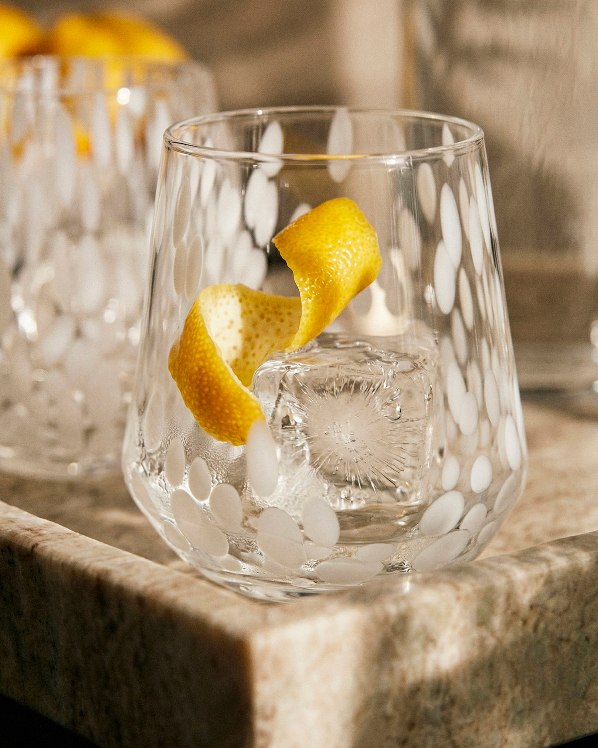 Set 6 bicchieri acqua in vetro decorato Candy - Vetro