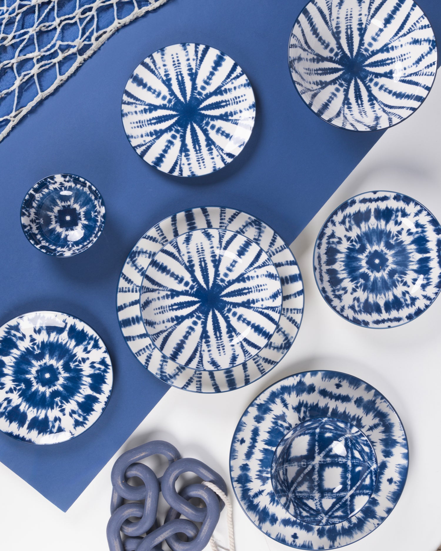 Servizio piatti in porcellana Blue, 6 persone