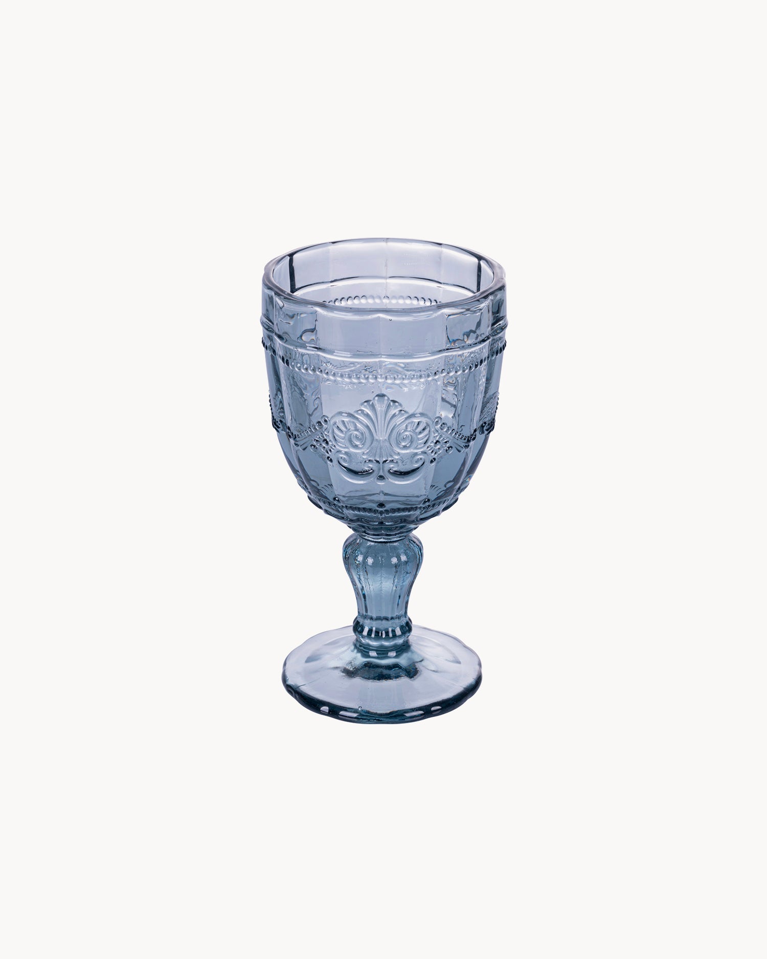 Set 6 calici in vetro trasparente con decoro Syrah