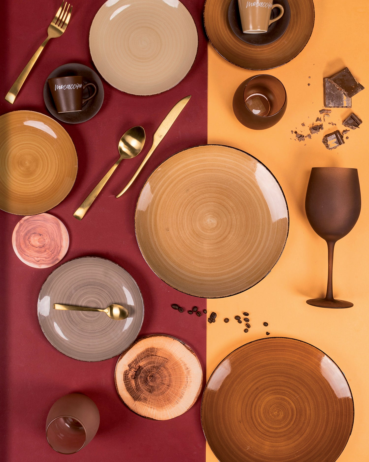 Bicchieri acqua in vetro Happy Hour, chocolate