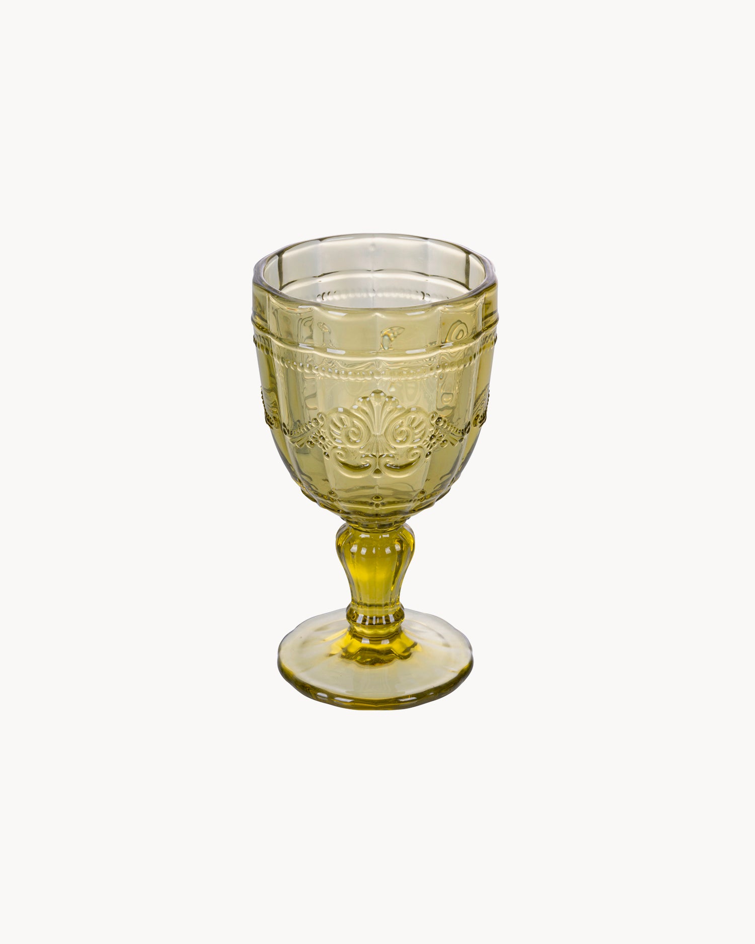 Set 6 calici in vetro trasparente con decoro Syrah