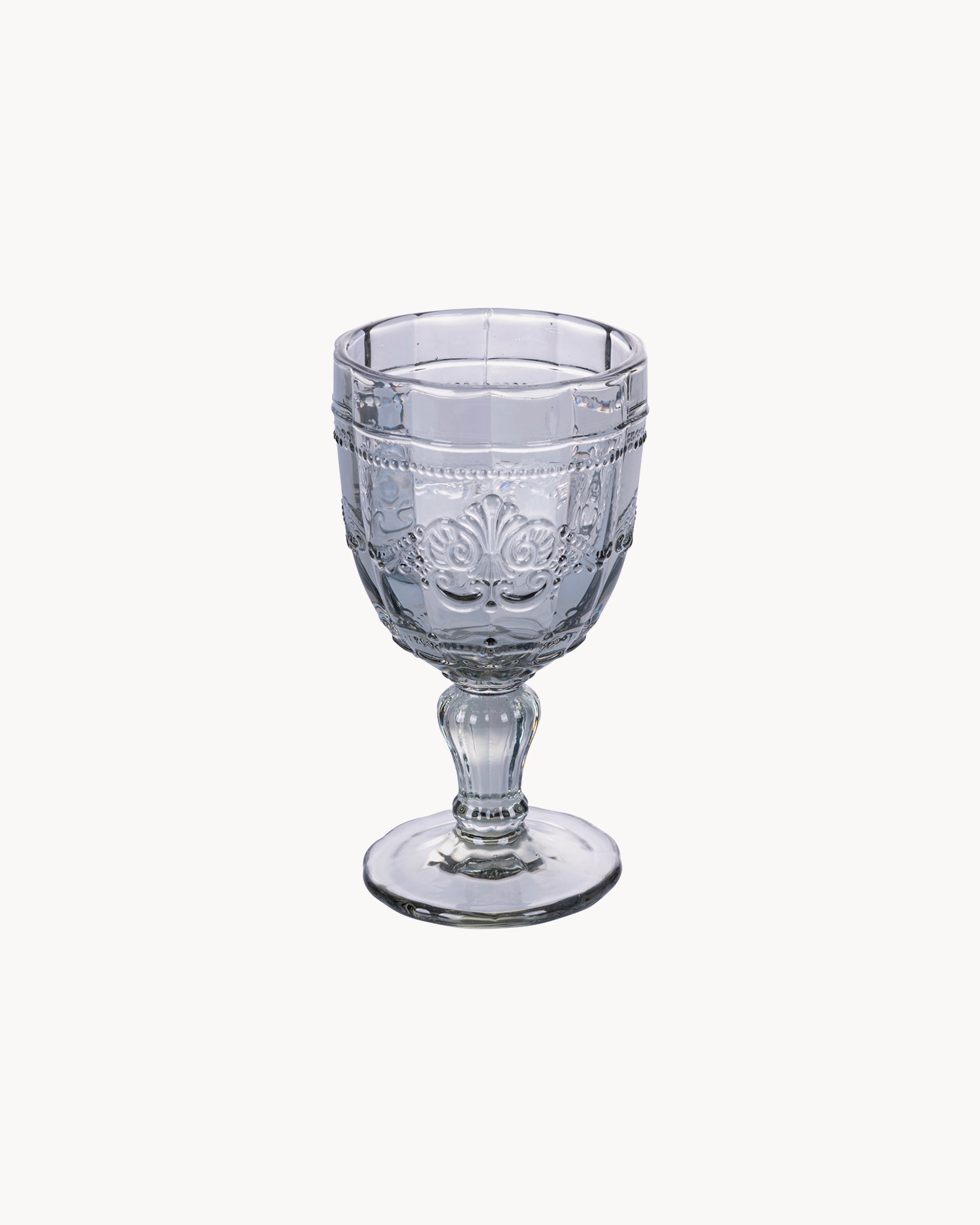 Set 6 calici in vetro trasparente con decoro Syrah