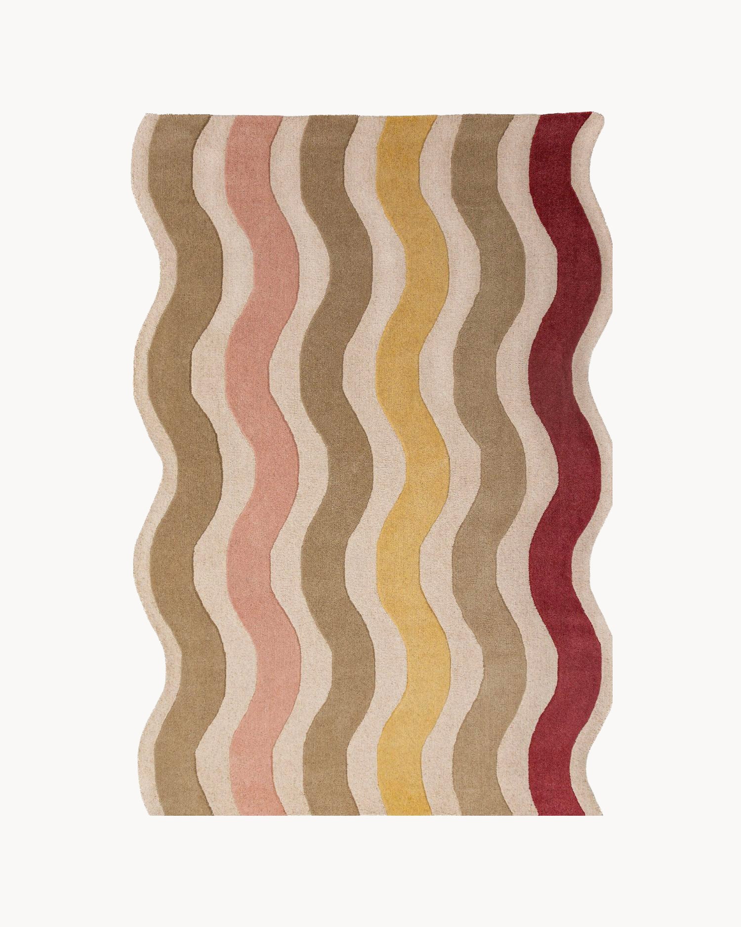 Tappeto in lana con bordo smerlato Cascade