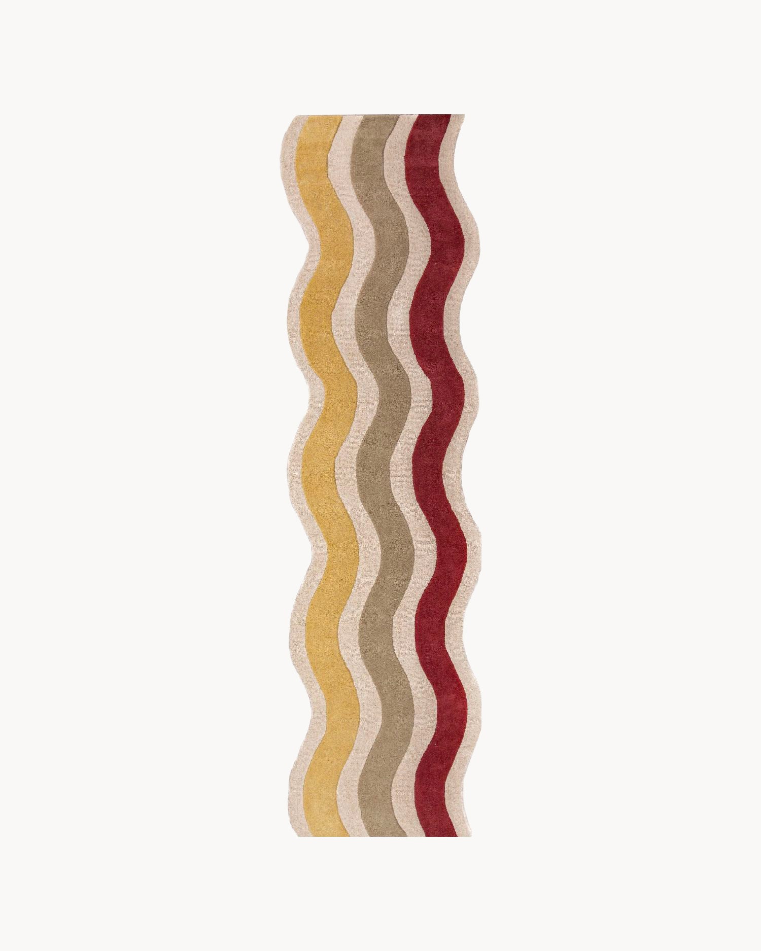 Runner in lana con bordo smerlato Cascade