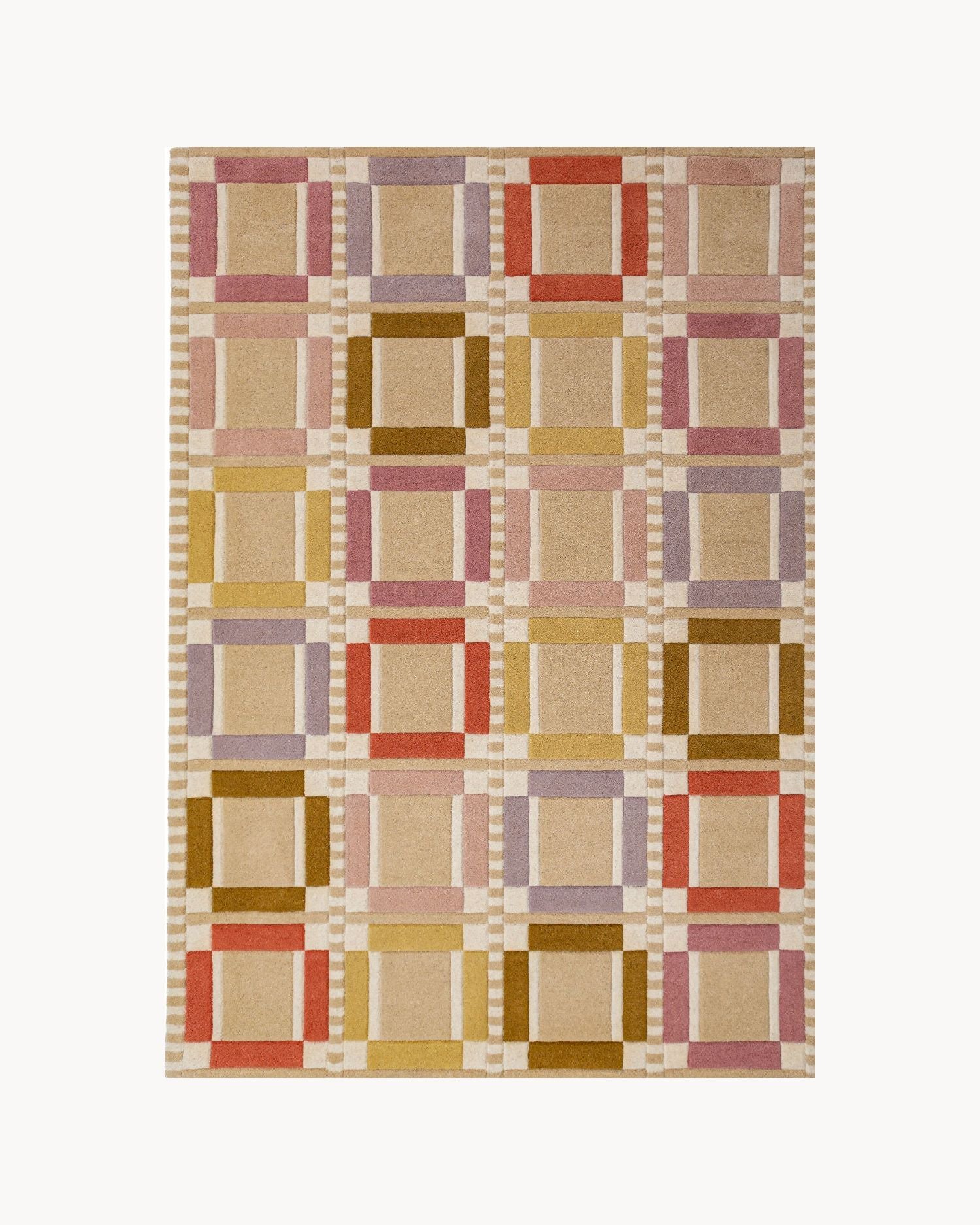 Tappeto in lana a scacchi Quadro