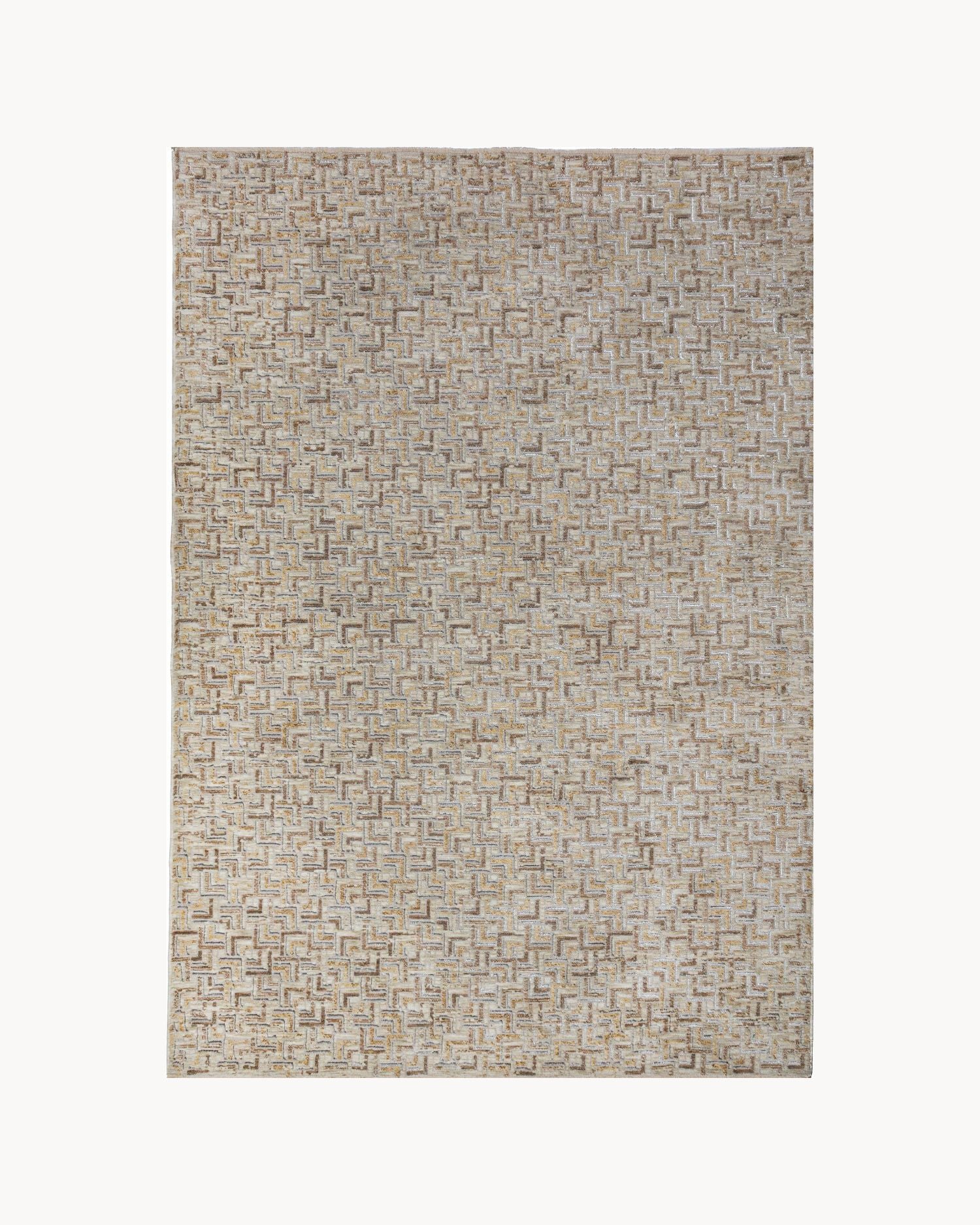 Tappeto geometrico con frange Kado
