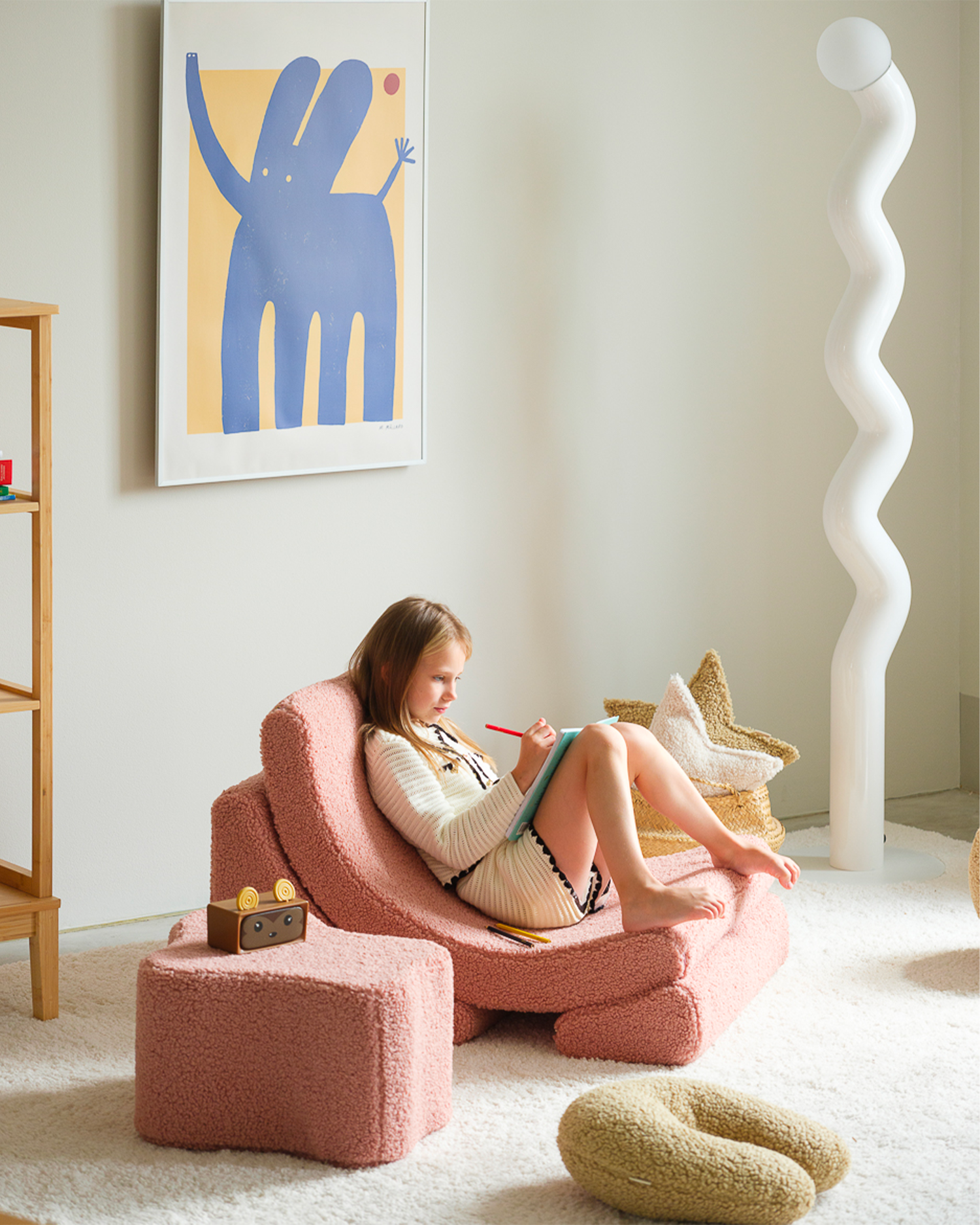 Pouf per bambini in teddy Cloud