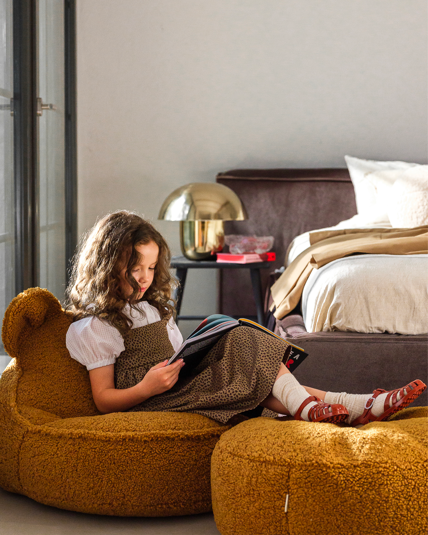 Pouf in teddy Ottoman