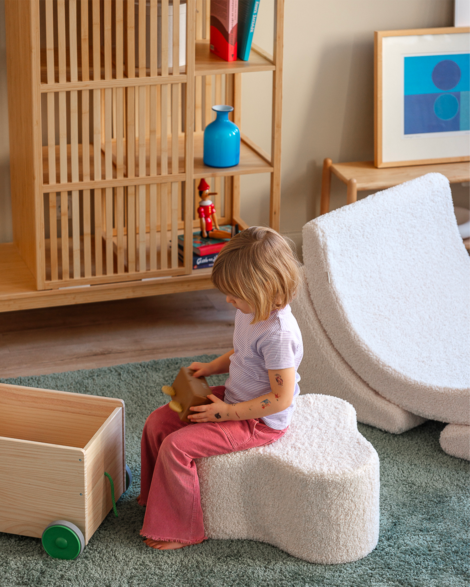 Pouf per bambini in teddy Cloud