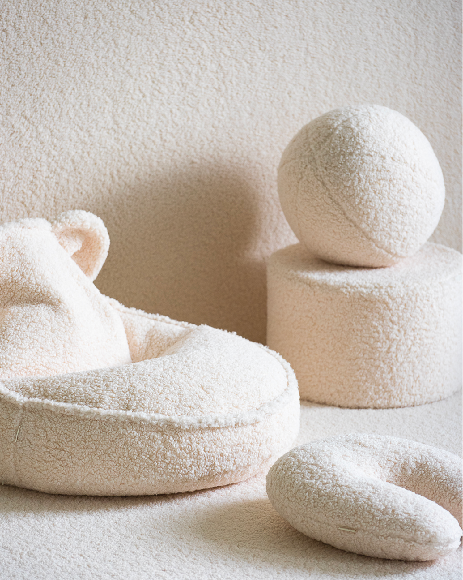 Pouf per bambini in teddy