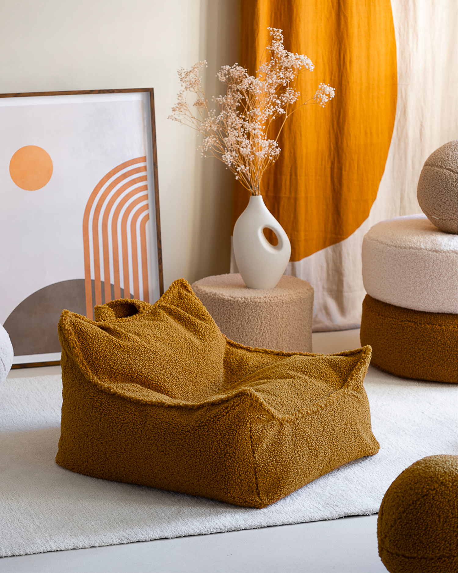 Pouf per bambini in teddy Beanbag