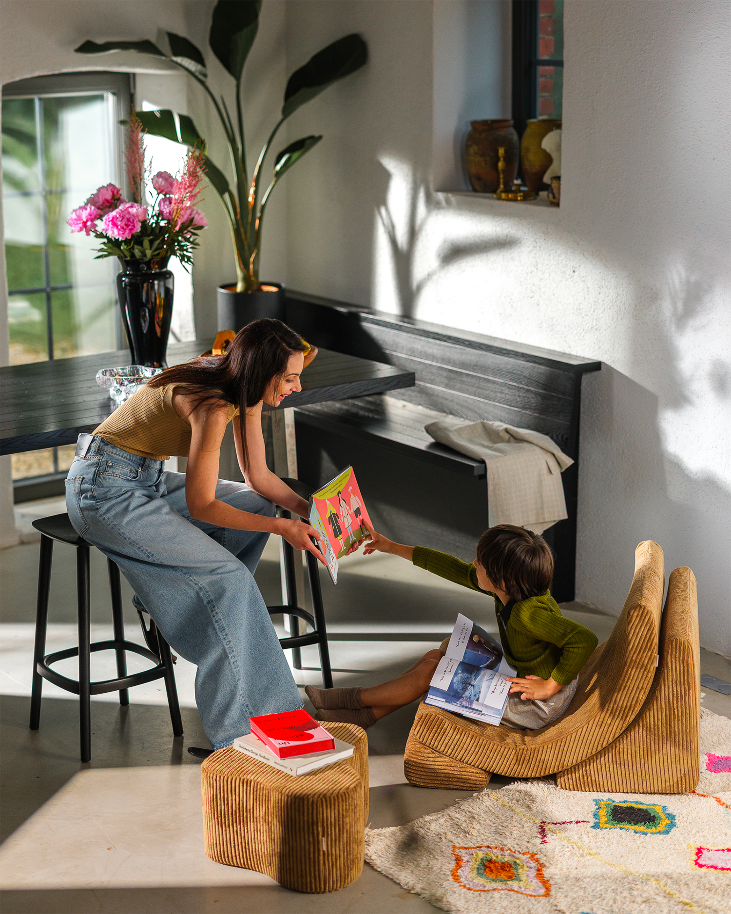 Pouf per bambini in velluto Cloud
