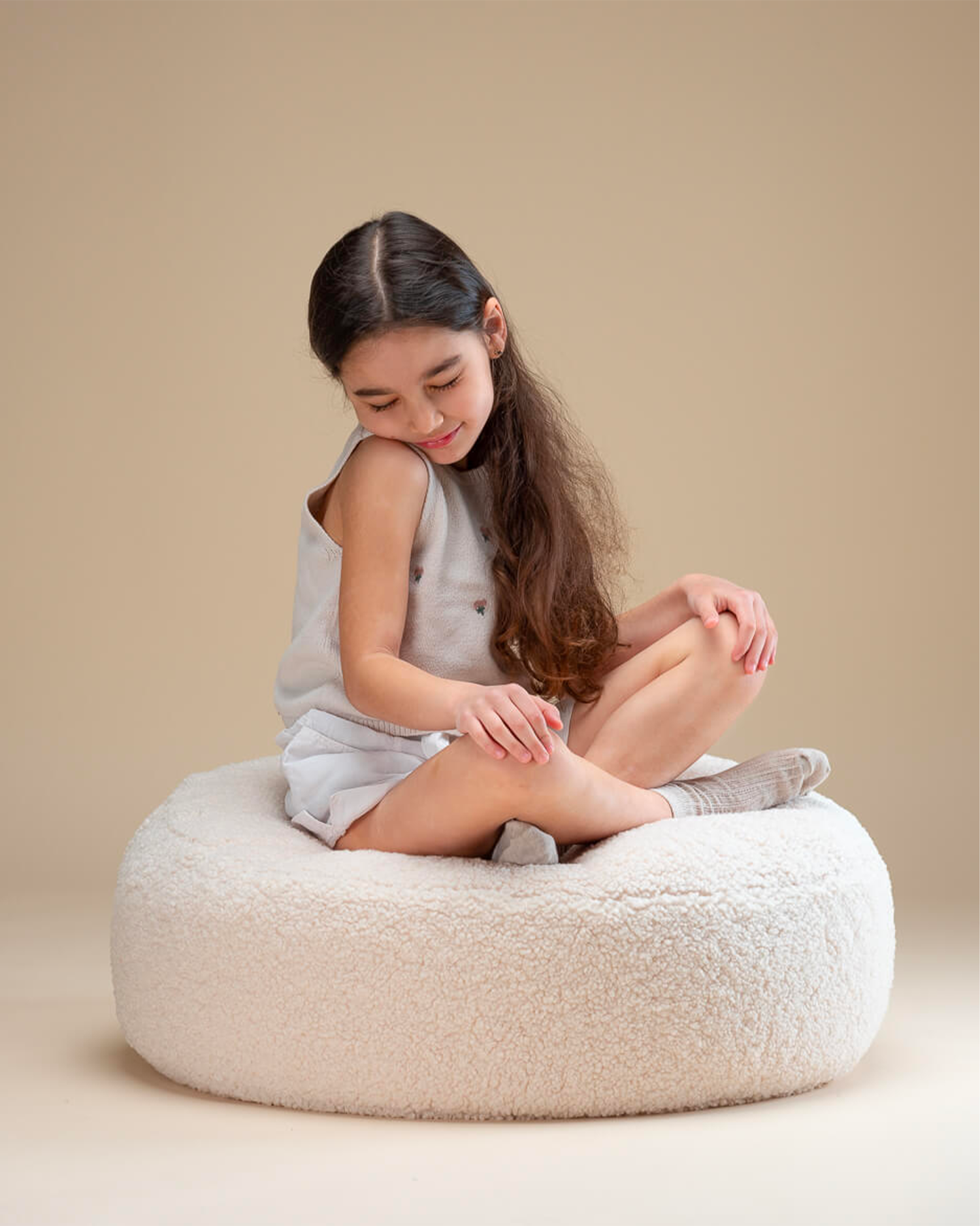Pouf in teddy Ottoman