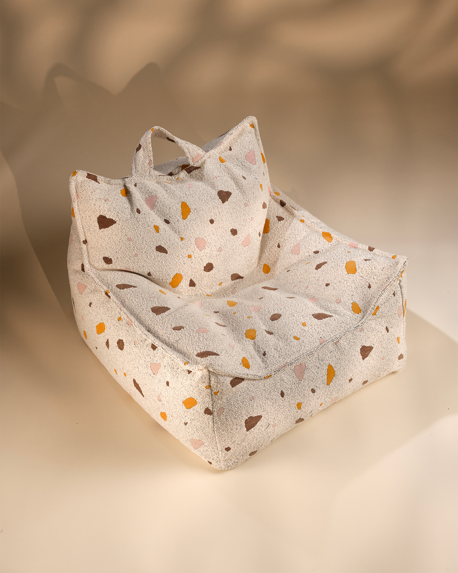 Pouf per bambini in teddy Beanbag Terrazzo