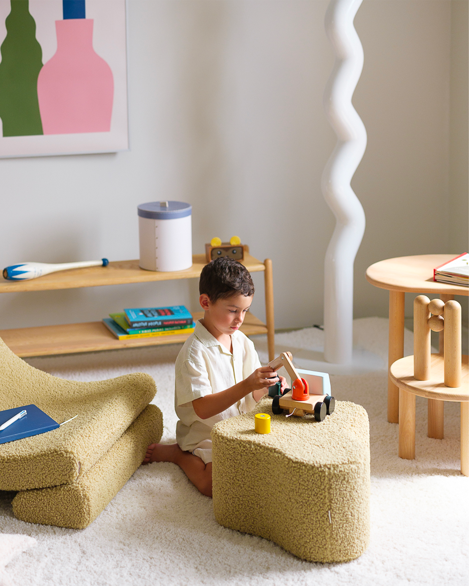 Pouf per bambini in teddy Cloud