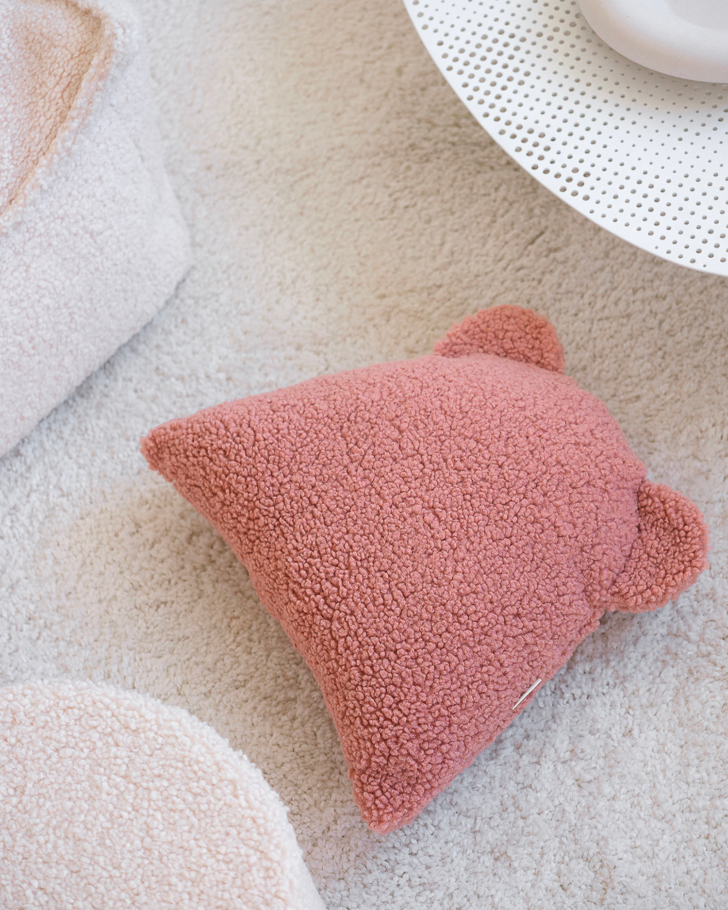 Cuscino in teddy Bear, rosa