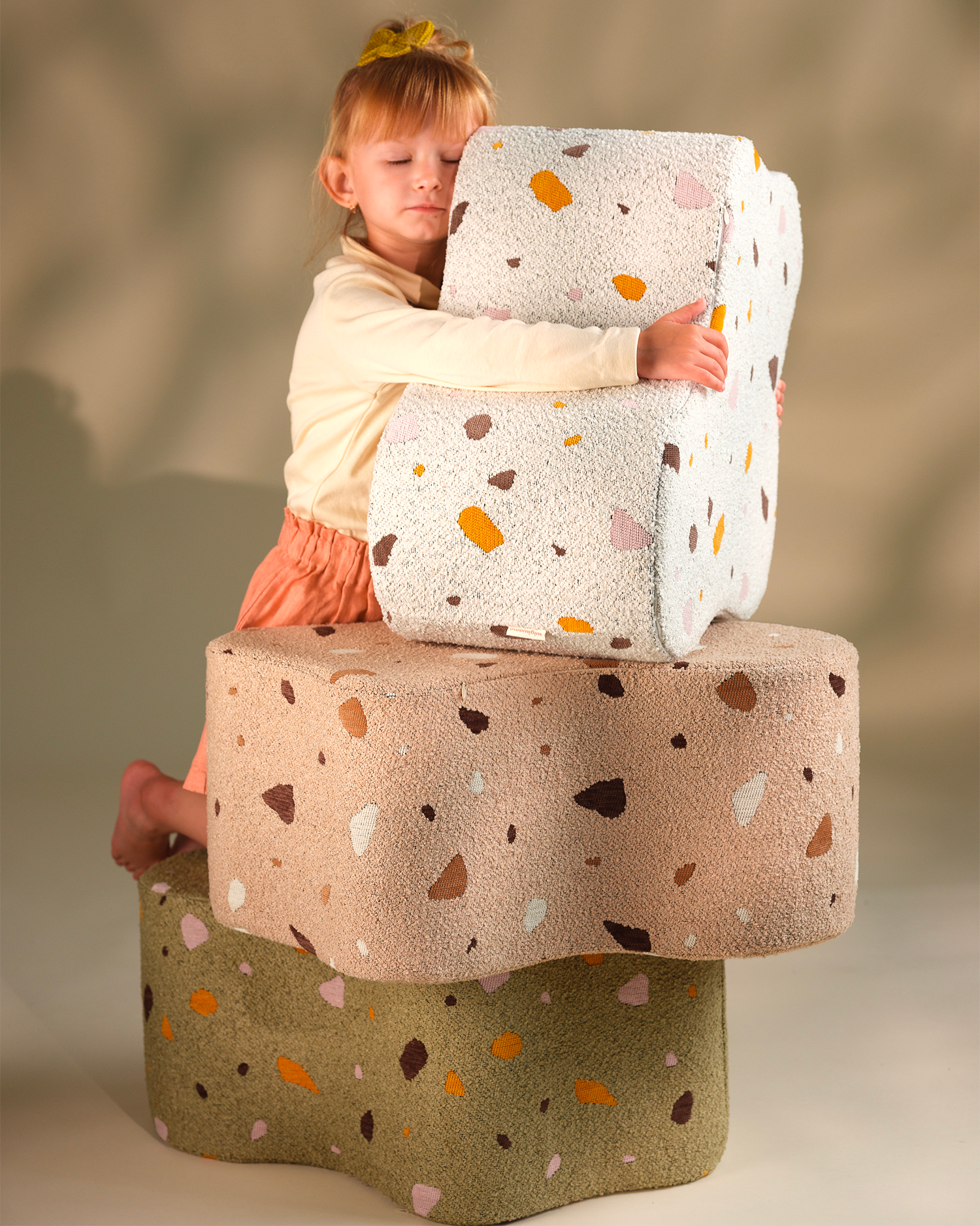 Pouf per bambini Cloud Terrazzo