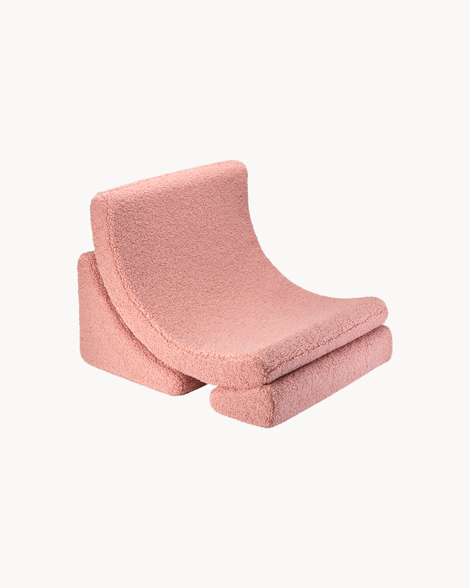 Poltrona per bambini in teddy Moon, rosa